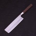 Nakiri Stainless Clad Blue steel #2 Walnut Handle 165mm-Blue steel #2-Japanese Handle-[Musashi]-[Japanese-Kitchen-Knives]