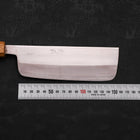 Nakiri Stainless Clad White steel #2 Polished Yaki Urushi Handle 165mm-White steel #2-Polished-Japanese Handle-[Musashi]-[Japanese-Kitchen-Knives]