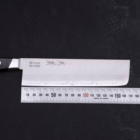 Nakiri Sweden Stainless Steel Polished Western Handle 165mm-Polished-Western Handle-[Musashi]-[Japanese-Kitchen-Knives]