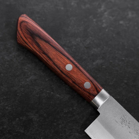 Nakiri VG-1 Nashiji Western Mahogany Handle 165mm-VG-1-Nashiji-Western Handle-[Musashi]-[Japanese-Kitchen-Knives]