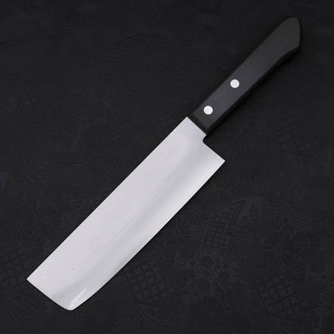 Nakiri VG-1 Polished Western Black Handle 165mm-Polished-VG-1-Western Handle-[Musashi]-[Japanese-Kitchen-Knives]