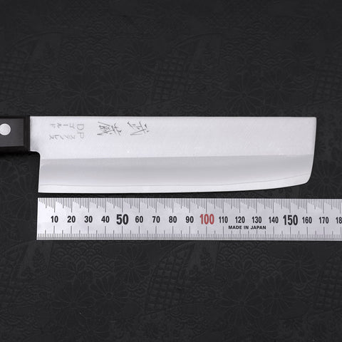 Nakiri VG-1 Polished Western Black Handle 165mm-Polished-VG-1-Western Handle-[Musashi]-[Japanese-Kitchen-Knives]