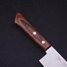 Nakiri VG-1 Tsuchime Western Mahogany Handle 165mm (Tsuba Nashi)-Tsuchime-VG-1-Western Handle-[Musashi]-[Japanese-Kitchen-Knives]