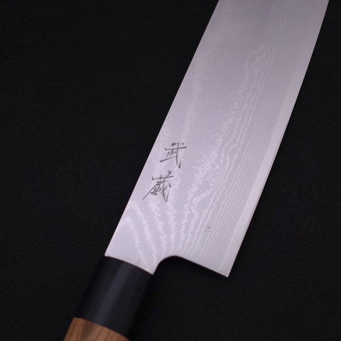 Nakiri VG-10 Damascus Cherry Handle 165mm-VG-10-Damascus-Japanese Handle-[Musashi]-[Japanese-Kitchen-Knives]