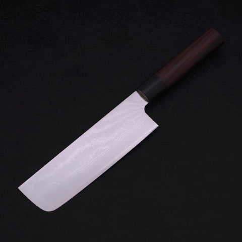 Nakiri VG-10 Damascus Shitan Handle 165mm-Damascus-VG-10-Japanese Handle-[Musashi]-[Japanese-Kitchen-Knives]