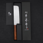 Nakiri VG-10 Damascus Sumi Urushi Handle 165mm-VG-10-Damascus-Japanese Handle-[Musashi]-[Japanese-Kitchen-Knives]