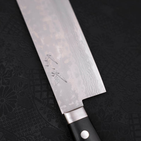 Nakiri VG-10 Damascus Western Black Handle 165mm-VG-10-Damascus-Western Handle-[Musashi]-[Japanese-Kitchen-Knives]