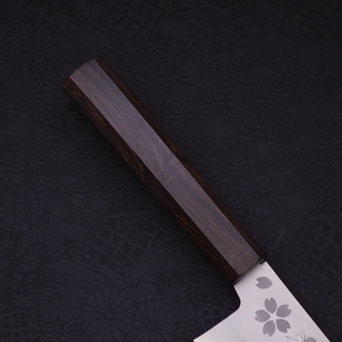 Nakiri VG-10 Polished Sakura Ebony Handle 165mm-VG-10-Polished-Japanese Handle-[Musashi]-[Japanese-Kitchen-Knives]