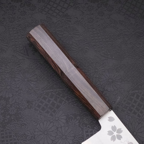 Nakiri VG-10 Polished Sakura Ebony Handle 165mm-VG-10-Polished-Japanese Handle-[Musashi]-[Japanese-Kitchen-Knives]