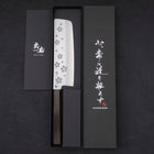 Nakiri VG-10 Polished Sakura Ebony Handle 165mm-VG-10-Polished-Japanese Handle-[Musashi]-[Japanese-Kitchen-Knives]