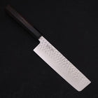 Nakiri VG-10 Tsuchime Damascus Buffalo Ebony Handle 165mm-VG-10-Damascus-Japanese Handle-[Musashi]-[Japanese-Kitchen-Knives]