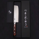 Nakiri VG-10 Tsuchime Damascus Western Handle 165mm-VG-10-Damascus-Western Handle-[Musashi]-[Japanese-Kitchen-Knives]