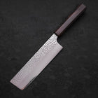 Nakiri VG-10 Tsuchime Ebony Handle 165mm-VG-10-Tsuchime-Japanese Handle-[Musashi]-[Japanese-Kitchen-Knives]