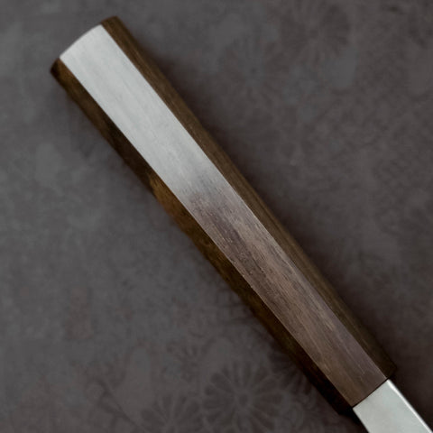 Nakiri White Steel #2 Nashiji Ebony Handle 165mm-White steel #2-Nashiji-Japanese Handle-[Musashi]-[Japanese-Kitchen-Knives]