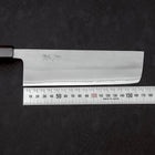 Nakiri White Steel #2 Nashiji Ebony Handle 165mm-White steel #2-Nashiji-Japanese Handle-[Musashi]-[Japanese-Kitchen-Knives]