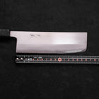 Nakiri White steel #1 Polished Black Ishime Urushi Handle 165mm-White steel #1-Polished-Japanese Handle-[Musashi]-[Japanese-Kitchen-Knives]