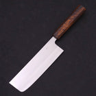 Nakiri White steel #1 Polished Sumi Urushi Handle 165mm-White steel #1-Polished-Japanese Handle-[Musashi]-[Japanese-Kitchen-Knives]