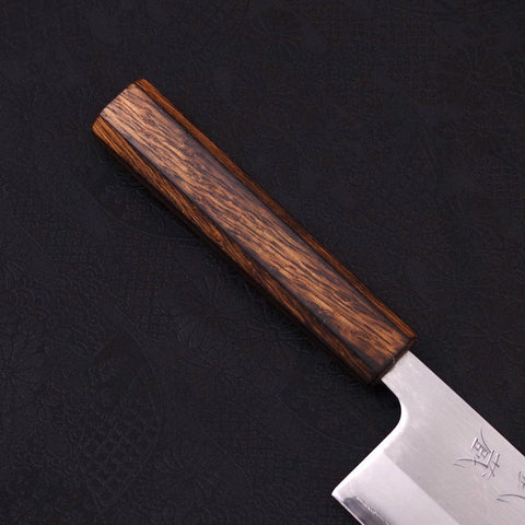 Nakiri White steel #1 Polished Sumi Urushi Handle 165mm-White steel #1-Polished-Japanese Handle-[Musashi]-[Japanese-Kitchen-Knives]