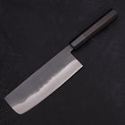 Nakiri White steel #2 Kurouchi Chokin Calamus Buffalo Ebony Handle 165mm-White steel #2-Kurouchi-Japanese Handle-[Musashi]-[Japanese-Kitchen-Knives]