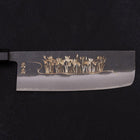 Nakiri White steel #2 Kurouchi Chokin Calamus Buffalo Ebony Handle 165mm-White steel #2-Kurouchi-Japanese Handle-[Musashi]-[Japanese-Kitchen-Knives]