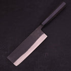 Nakiri White steel #2 Kurouchi Chokin Phoenix Buffalo Ebony Handle 165mm-White steel #2-Kurouchi-Japanese Handle-[Musashi]-[Japanese-Kitchen-Knives]