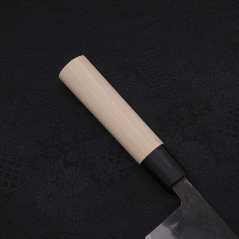 Nakiri White steel #2 Kurouchi Magnolia Handle 165mm-White steel #2-Kurouchi-Japanese Handle-[Musashi]-[Japanese-Kitchen-Knives]