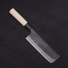 Nakiri White steel #2 Kurouchi Magnolia Handle 165mm-White steel #2-Kurouchi-Japanese Handle-[Musashi]-[Japanese-Kitchen-Knives]