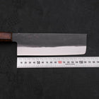 Nakiri White steel #2 Kurouchi Sumi Urushi Handle 165mm-White steel #2-Kurouchi-Japanese Handle-[Musashi]-[Japanese-Kitchen-Knives]