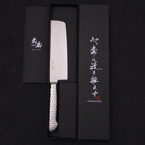 Nakiri knife VG-5 Polished Western Handle 160mm-VG-5-Polished-Western Handle-[Musashi]-[Japanese-Kitchen-Knives]