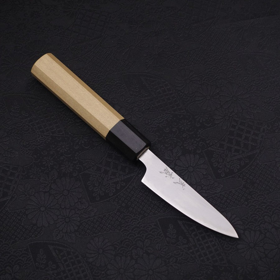 Paring White steel #1 Polished Buffalo Magnolia Handle 80mm-White steel #1-Polished-Japanese Handle-[Musashi]-[Japanese-Kitchen-Knives]