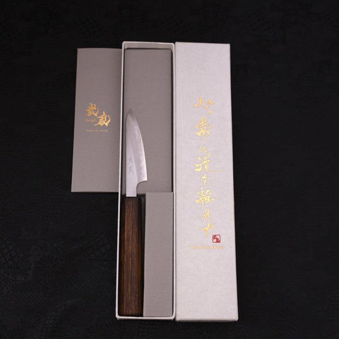 Paring White steel #1 Polished Sumi Urushi Handle 80mm-White steel #1-Polished-Japanese Handle-[Musashi]-[Japanese-Kitchen-Knives]