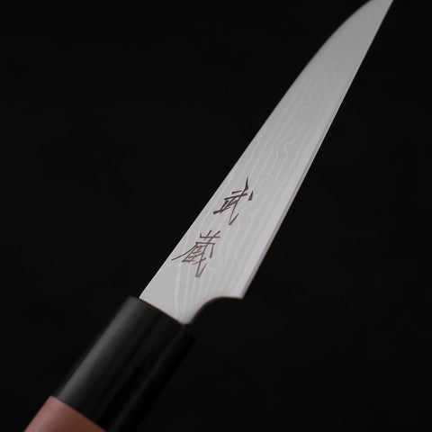 Peeling knife VG-10 Damascus Cherry Handle 90mm-VG-10-Damascus-Japanese Handle-[Musashi]-[Japanese-Kitchen-Knives]