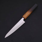 Petty AUS-10 Nashiji Damascus Yaki-Urushi Handle 135mm-AUS-10-Damascus-Japanese Handle-[Musashi]-[Japanese-Kitchen-Knives]