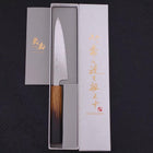 Petty AUS-10 Nashiji Damascus Yaki-Urushi Handle 135mm-AUS-10-Damascus-Japanese Handle-[Musashi]-[Japanese-Kitchen-Knives]