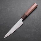 Petty AUS-10 Polished Nashiji Damascus Walnut Handle 135mm-AUS-10-Damascus-Japanese Handle-[Musashi]-[Japanese-Kitchen-Knives]