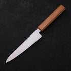 Petty AUS-10 Polished Oak Handle 150mm-AUS-10-Polished-Japanese Handle-[Musashi]-[Japanese-Kitchen-Knives]