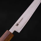 Petty AUS-10 Polished Oak Handle 150mm-AUS-10-Polished-Japanese Handle-[Musashi]-[Japanese-Kitchen-Knives]