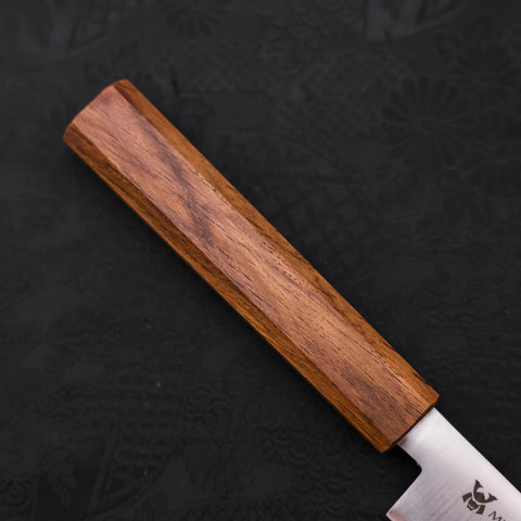 Petty AUS-10 Polished Oak Handle 150mm-AUS-10-Polished-Japanese Handle-[Musashi]-[Japanese-Kitchen-Knives]