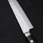 Petty AUS-10 Tsuchime Damascus Western Black Handle 135mm-AUS-10-Damascus-Western Handle-[Musashi]-[Japanese-Kitchen-Knives]