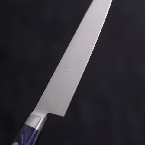 Petty AUS-8 Polished Western-Blue Handle 130mm-AUS-8-Polished-Western Handle-[Musashi]-[Japanese-Kitchen-Knives]