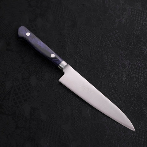 Petty AUS-8 Polished Western-Blue Handle 130mm-AUS-8-Polished-Western Handle-[Musashi]-[Japanese-Kitchen-Knives]