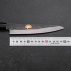 Petty Blue steel #1 Kurouchi Chokin Auspicious Cloud-Sun Buffalo Ebony Handle 150mm-Blue steel #1-Kurouchi-Japanese Handle-[Musashi]-[Japanese-Kitchen-Knives]