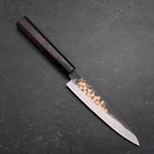 Petty Blue steel #1 Kurouchi Chokin Sakura Buffalo Ebony Handle 150mm-Blue steel #1-Kurouchi-Japanese Handle-[Musashi]-[Japanese-Kitchen-Knives]