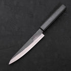 Petty Blue steel #1 Stainless Clad Kurouchi Dark Blue Urushi Handle 150mm-Blue steel #1-Kurouchi-Japanese Handle-[Musashi]-[Japanese-Kitchen-Knives]