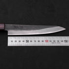 Petty Blue steel #1 Stainless Clad Kurouchi Purple Urushi Handle 150mm-Blue steel #1-Kurouchi-Japanese Handle-[Musashi]-[Japanese-Kitchen-Knives]