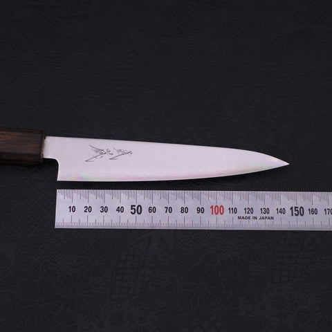 Petty Chromax Polished Sumi Urushi Handle 150mm-Polished-Chromax-Japanese Handle-[Musashi]-[Japanese-Kitchen-Knives]