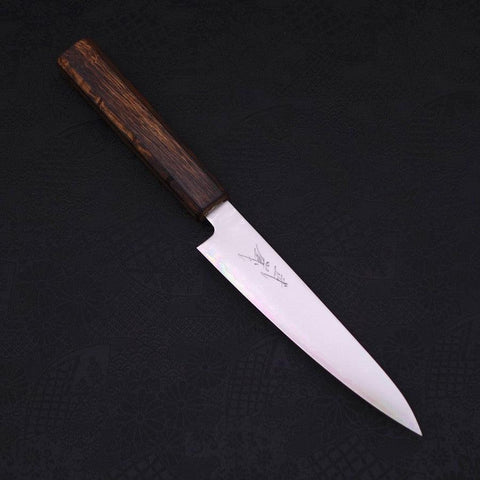 Petty Chromax Polished Sumi Urushi Handle 150mm-Polished-Chromax-Japanese Handle-[Musashi]-[Japanese-Kitchen-Knives]