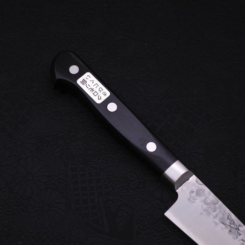 Petty Chromax Tsuchime Western Handle 135mm-Tsuchime-Chromax-Western Handle-[Musashi]-[Japanese-Kitchen-Knives]