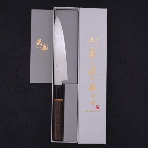 Petty SG-2 Damascus Buffalo Chestnuts Handle 150mm-SG-2-Damascus-Japanese Handle-[Musashi]-[Japanese-Kitchen-Knives]