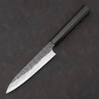 Petty SG-2 Kurouchi Tsuchime Buffalo Ebony Handle 150mm-SG-2-Kurouchi-Japanese Handle-[Musashi]-[Japanese-Kitchen-Knives]